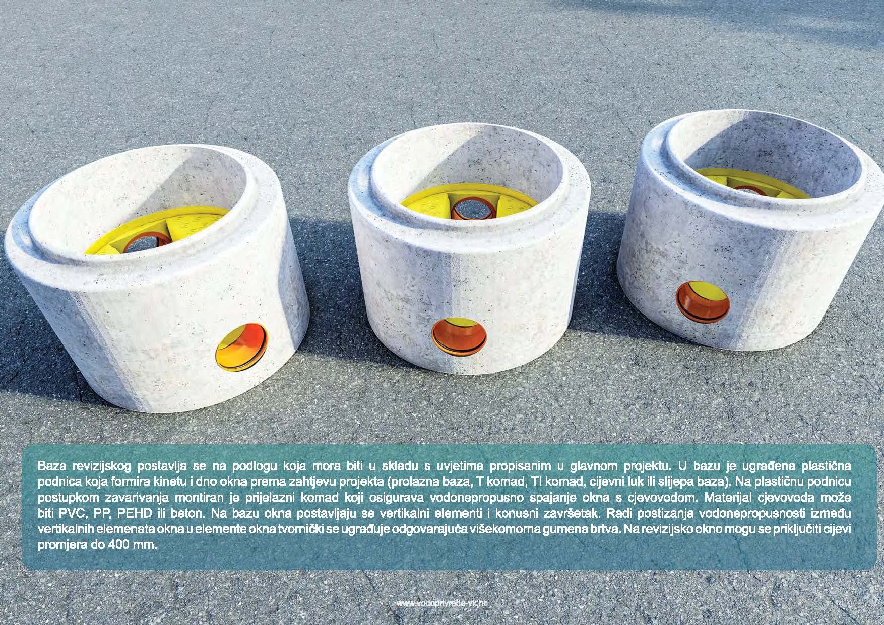 Baze revizijskih okana s ugrađenom plastičnom podnicom